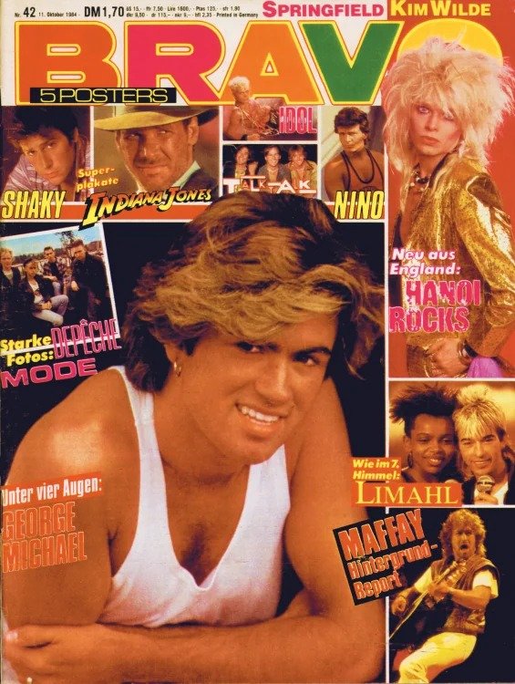 Bravo Lehti Saksa 1984-42 – George Michael Limahl Peter Maffay Billy Idol Nino De Angelo – Alkuperäinen painos
