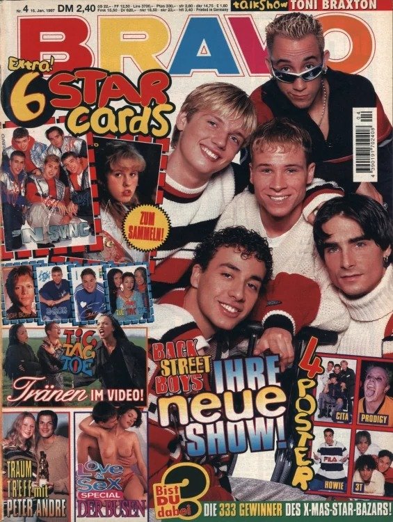 Bravo Magazin Deutschland 1997-04 Nick Carter Howie Dorough AJ McLean Kevin Richardson Brian Littrell