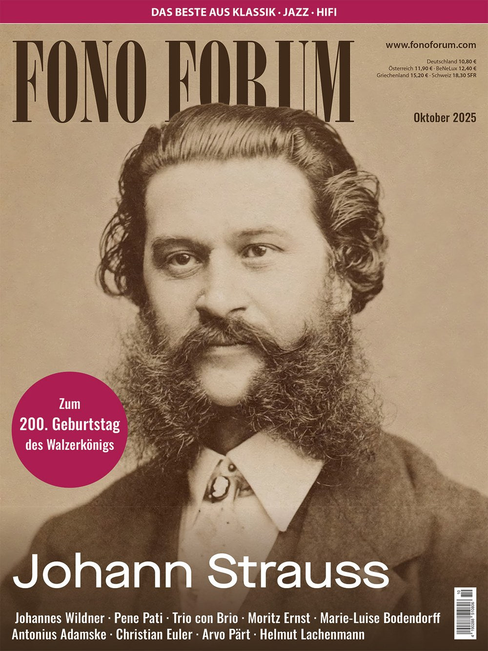 Fono Forum Magazin Deutschland 2025-10 Johann Strauss Johannes Wildner Pene Pati Moritz Ernst Marie-Luise Bodendorff
