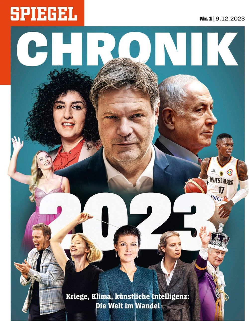Spiegel Magasin DVD Tyskland 2023-01 Robert Habeck Benjamin Netanyahu Sahra Wagenknecht King Charles III Dennis Schröder Originaludgave