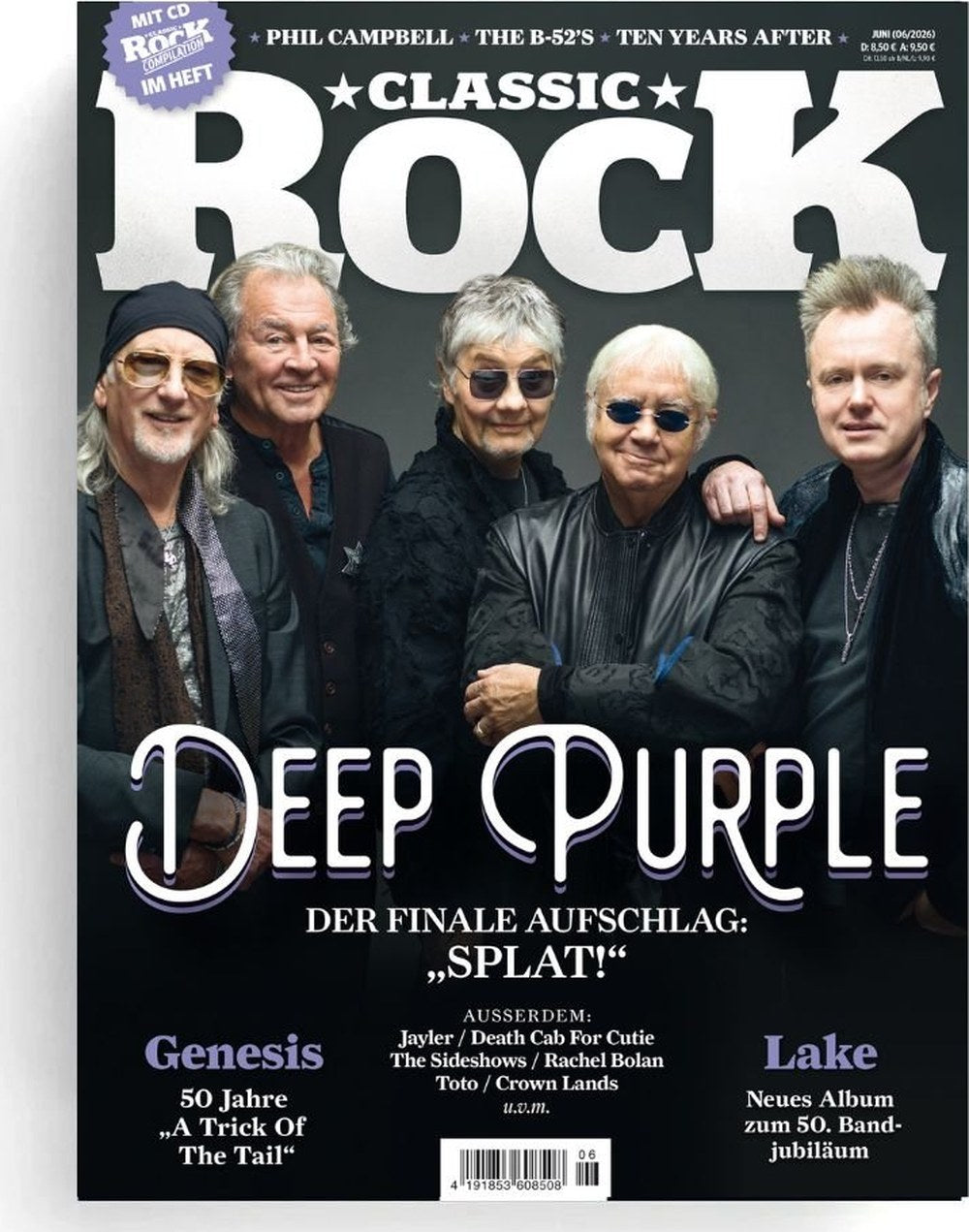 Classic Rock Magazine Allemagne 2026-07 – Phil Campbell Ian Gillan Roger Glover Don Airey Jon Lord – Édition originale