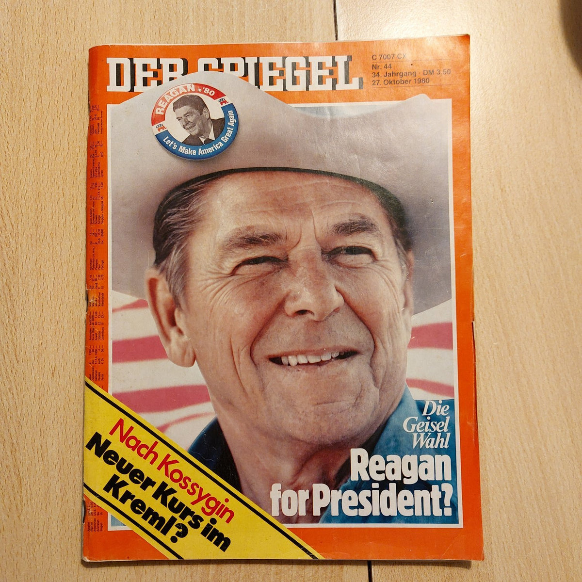 Der Spiegel Revista Alemanha 1980-44 – Ronald Reagan – Edição original