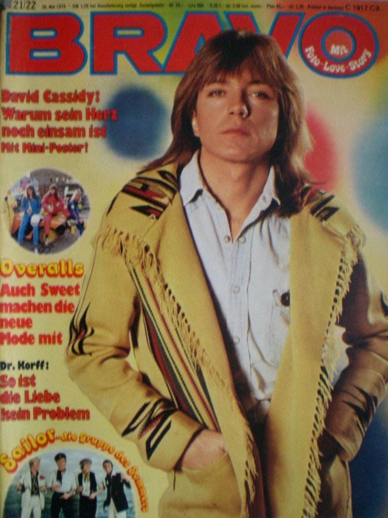 Bravo Magazine Allemagne 1976-21 – David Cassidy Sailor Sweet – Édition originale