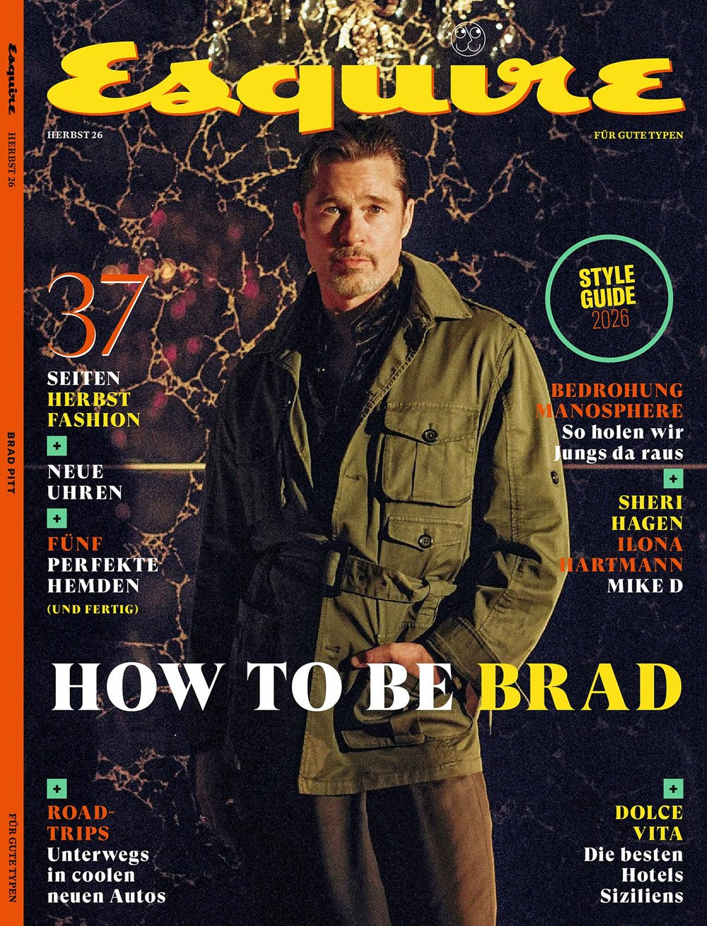 Esquire Revista Alemanha 2026-03 Brad Pitt Sheri Hagen Ilona Hartmann Mike D Edição original