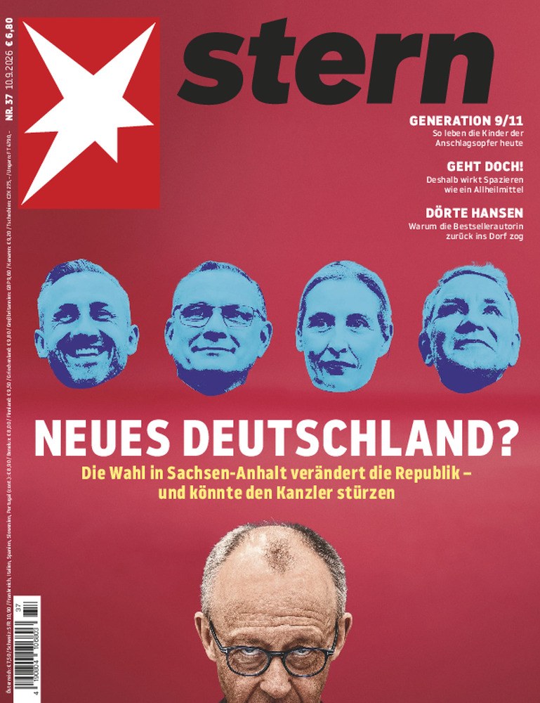Stern Rivista Germania 2026-37 Friedrich Merz Björn Höcke Alice Weidel Sahra Wagenknecht Dörte Hansen Edizione originale
