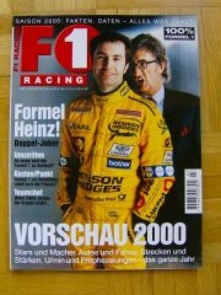 Formel 1 F1 Racing Magasin Tyskland 2000-03 Heinz-Harald Frentzen Eddie Jordan Originalutgåva