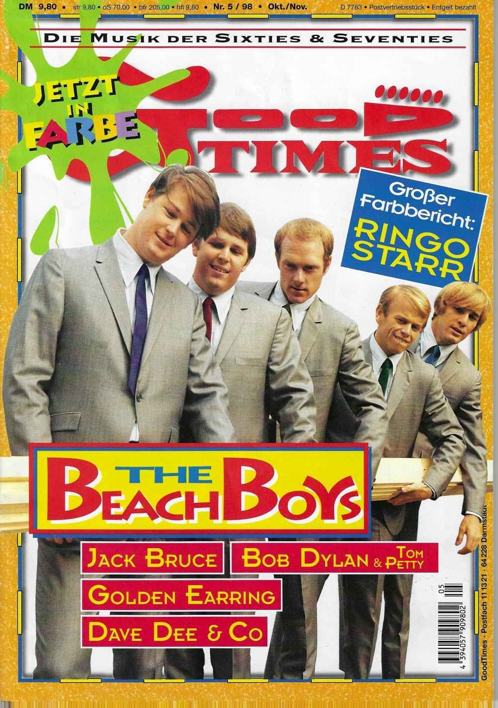 Good Times Magazin Deutschland 1998-05 The Beach Boys Jack Bruce Bob Dylan Tom Petty Ringo Starr