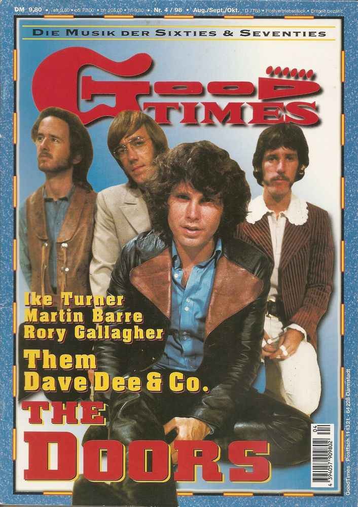Good Times Magasin Tyskland 1998-04 – Jim Morrison Ike Turner Martin Barre Rory Gallagher The Doors – Originalutgåva