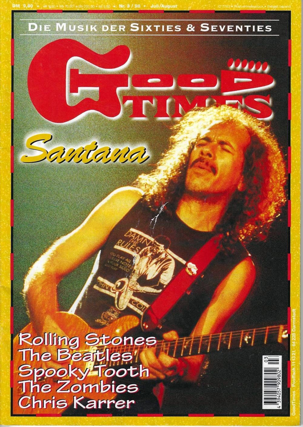 Good Times Magazin Deutschland 1998-03 Santana Rolling Stones The Beatles Spooky Tooth The Zombies
