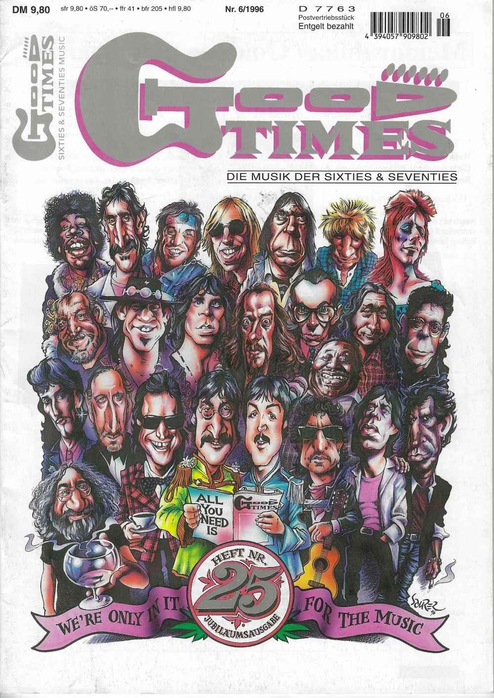 Good Times Tijdschrift Duitsland 1996-06 – Jimi Hendrix David Bowie Rod Stewart Alice Cooper Tom Petty – Originele uitgave