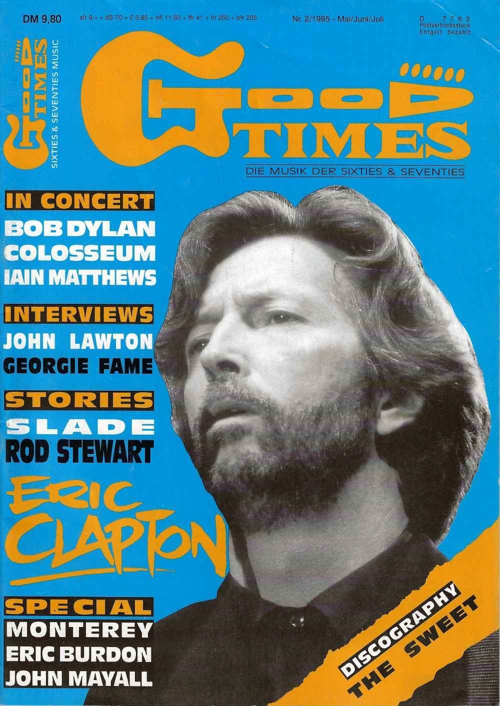 Good Times Magasin Tyskland 1995-02 – Eric Clapton Bob Dylan Iain Matthews John Lawton Georgie Fame – Originalutgåva