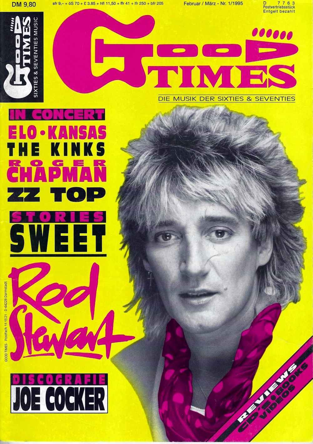 Good Times Tijdschrift Duitsland 1995-01 – Rod Stewart ELO Kansas The Kinks Roger Chapman – Originele uitgave