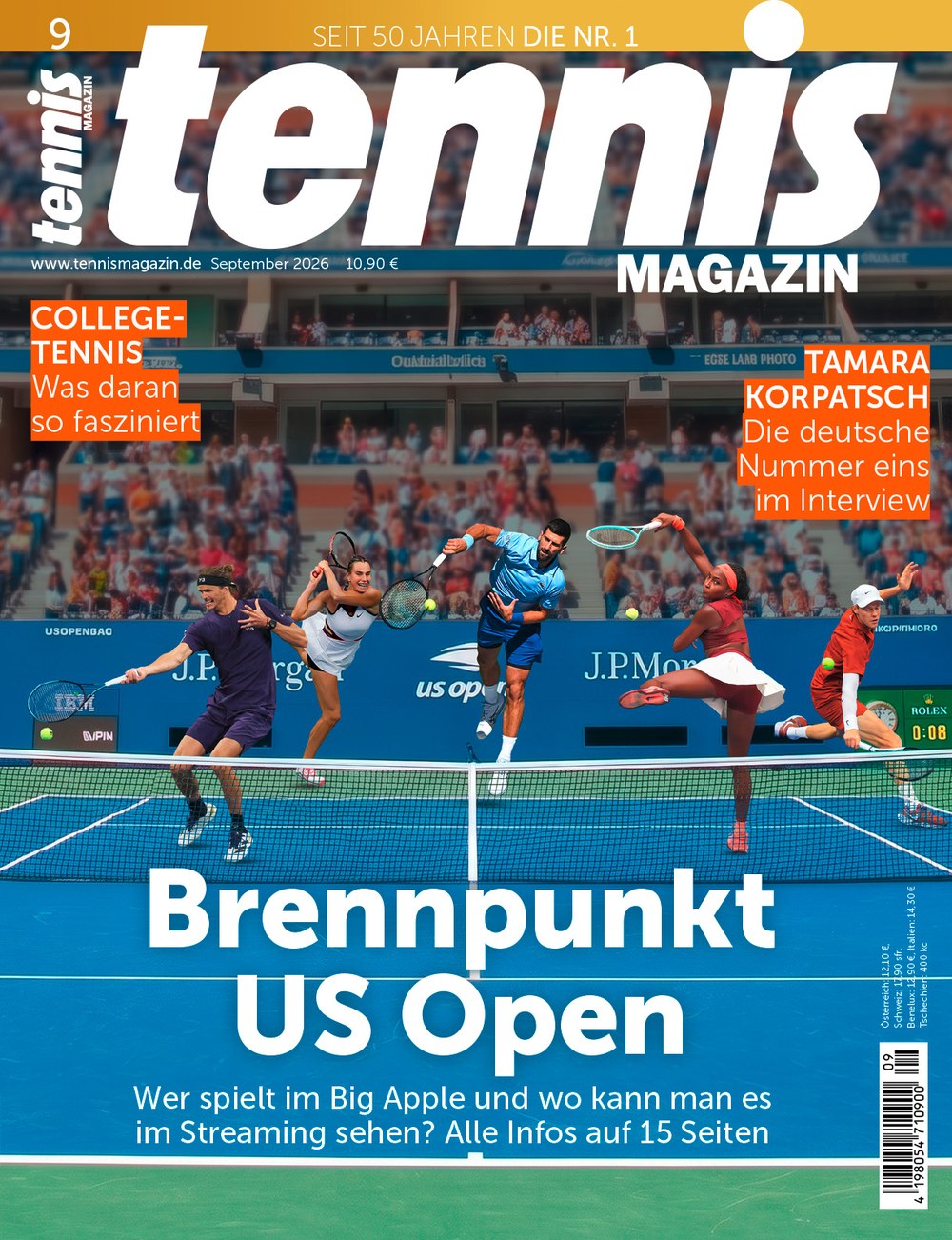 Tennis Magazine Allemagne 2026-09 Tamara Korpatsch Édition originale