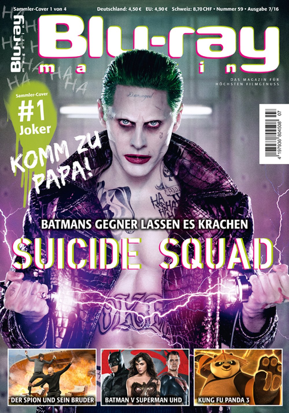 Blu Ray Lehti Saksa 2016-07 – Joker Suicide Squad – Alkuperäinen painos