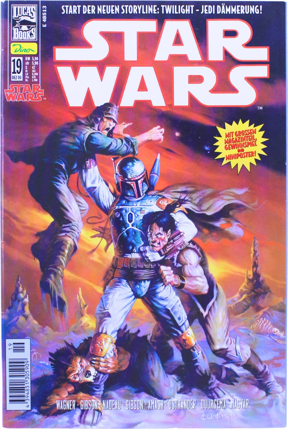 Star Wars Comic Allemagne 2000-19 Jango Fett Quinlan Vos Édition originale
