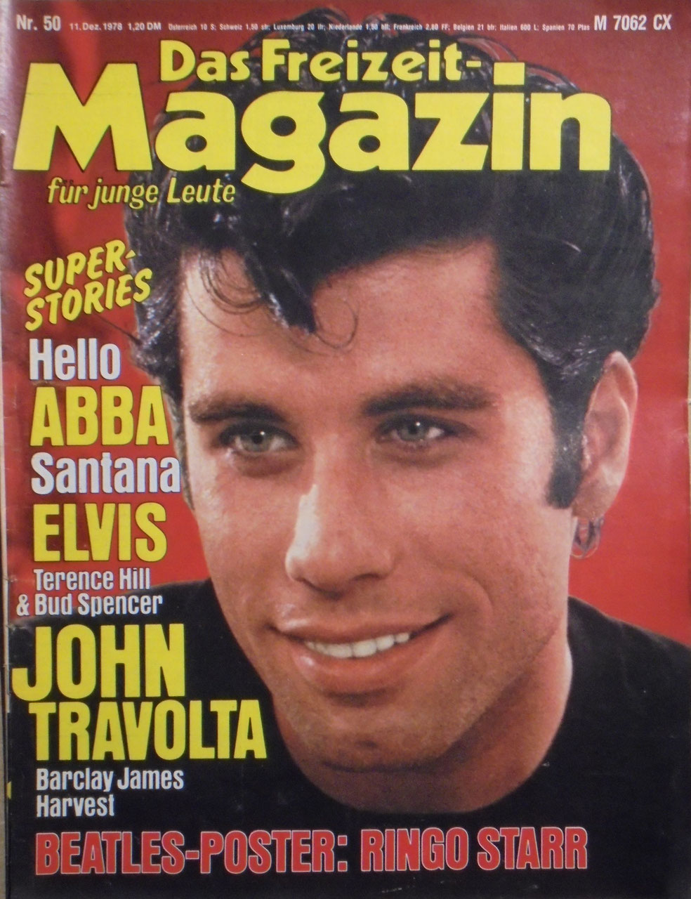 Freizeit Rivista Royale Germania 1978-50 – John Travolta Elvis Santana ABBA Hello – Edizione originale
