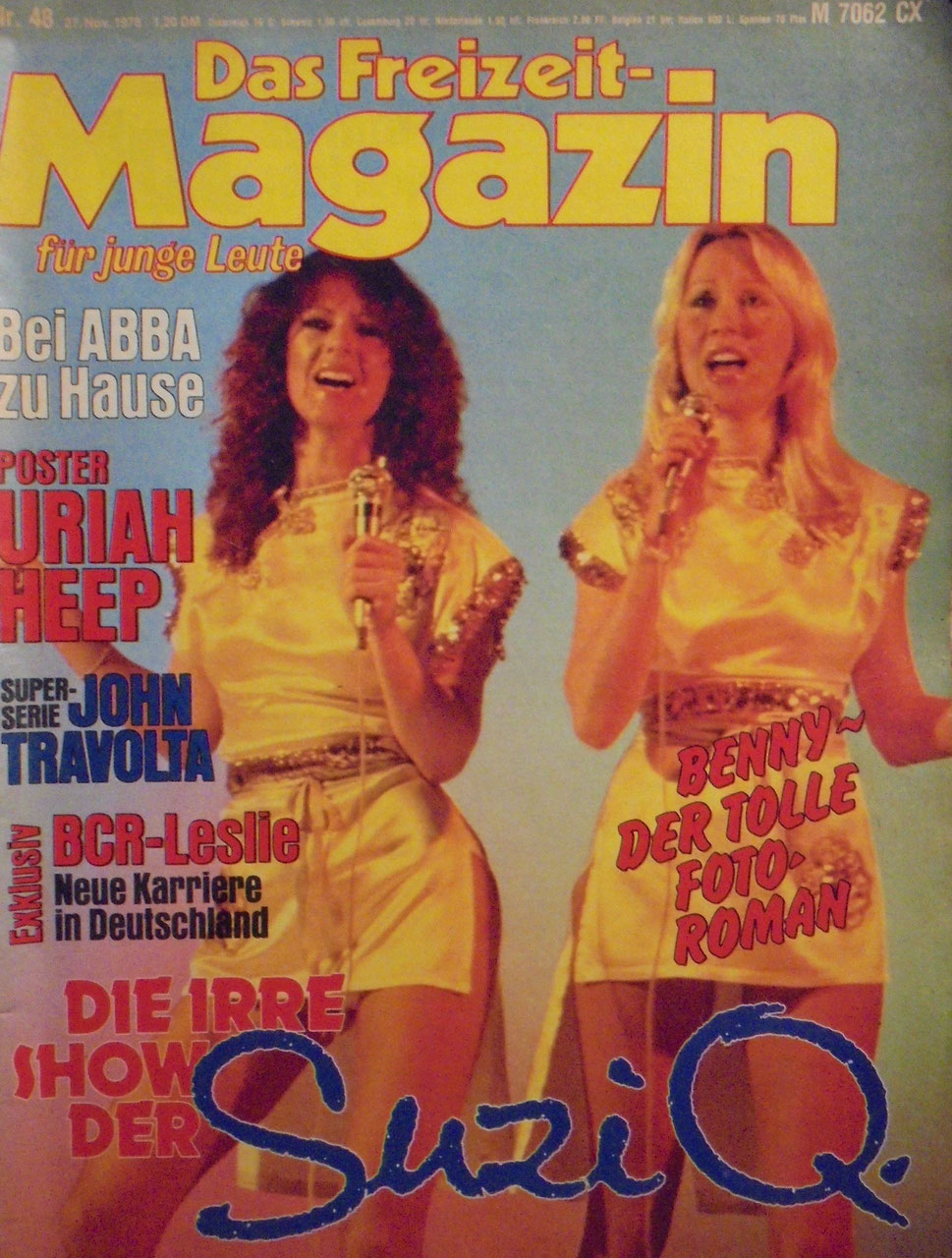 Freizeit Rivista Royale Germania 1978-48 – Anni-Frid Lyngstad Agnetha Fältskog John Travolta Leslie McKeown Suzi Quatro – Edizione originale