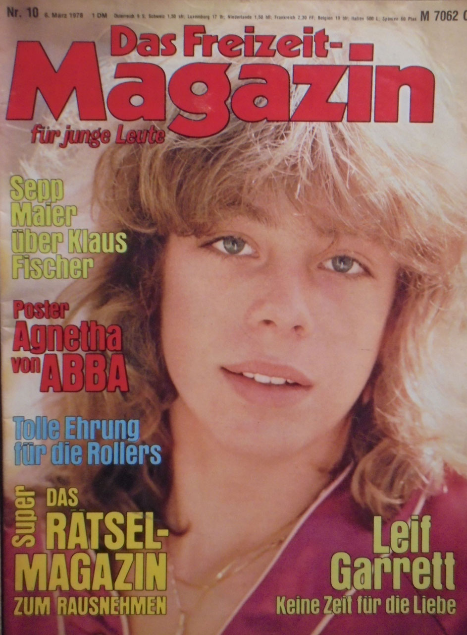 Freizeit Tijdschrift Royale Duitsland 1978-10 – Leif Garrett Agnetha Fältskog Klaus Fischer ABBA – Originele uitgave