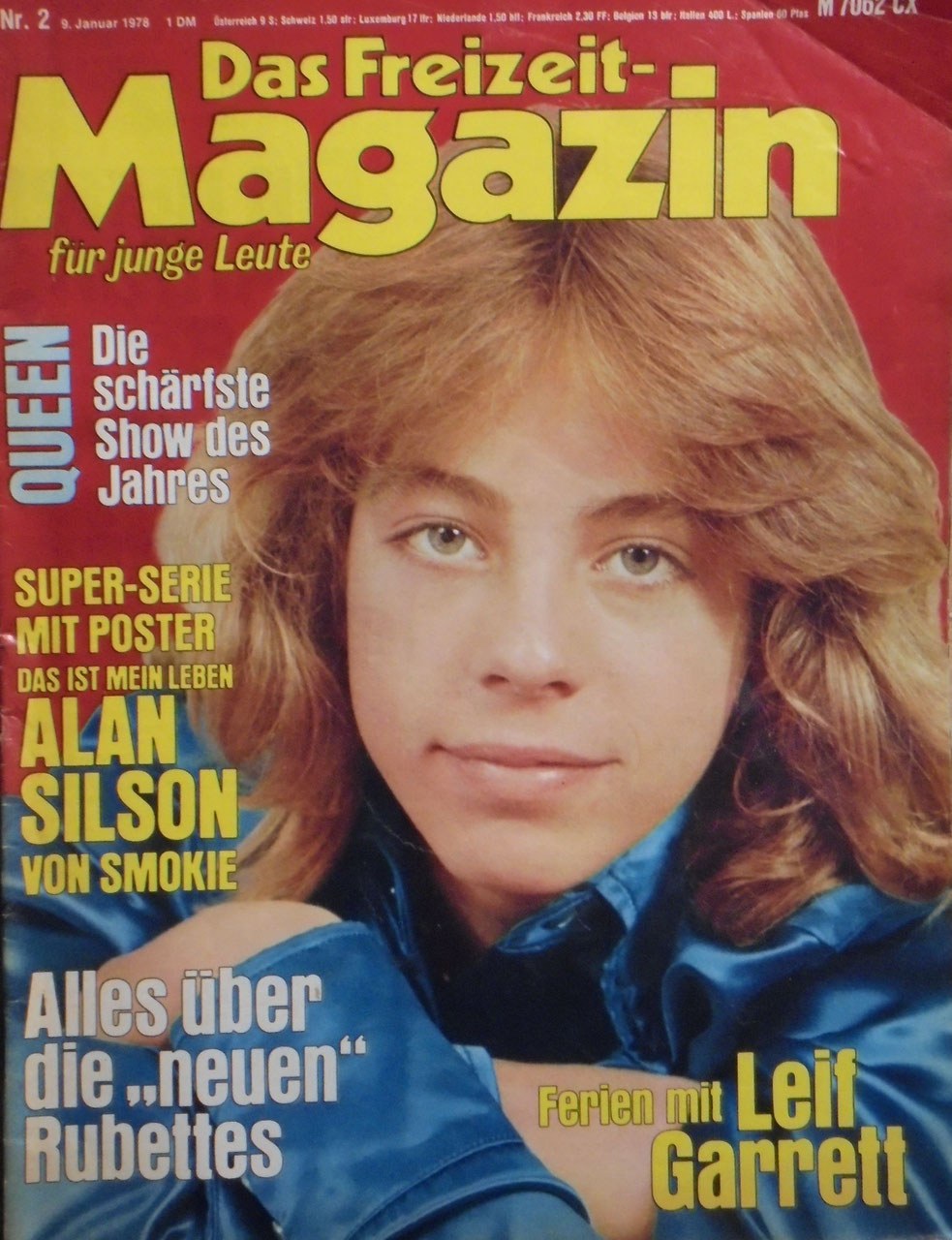 Freizeit Tijdschrift Royale Duitsland 1978-02 Leif Garrett Alan Silson Queen Smokie The Rubettes Originele uitgave