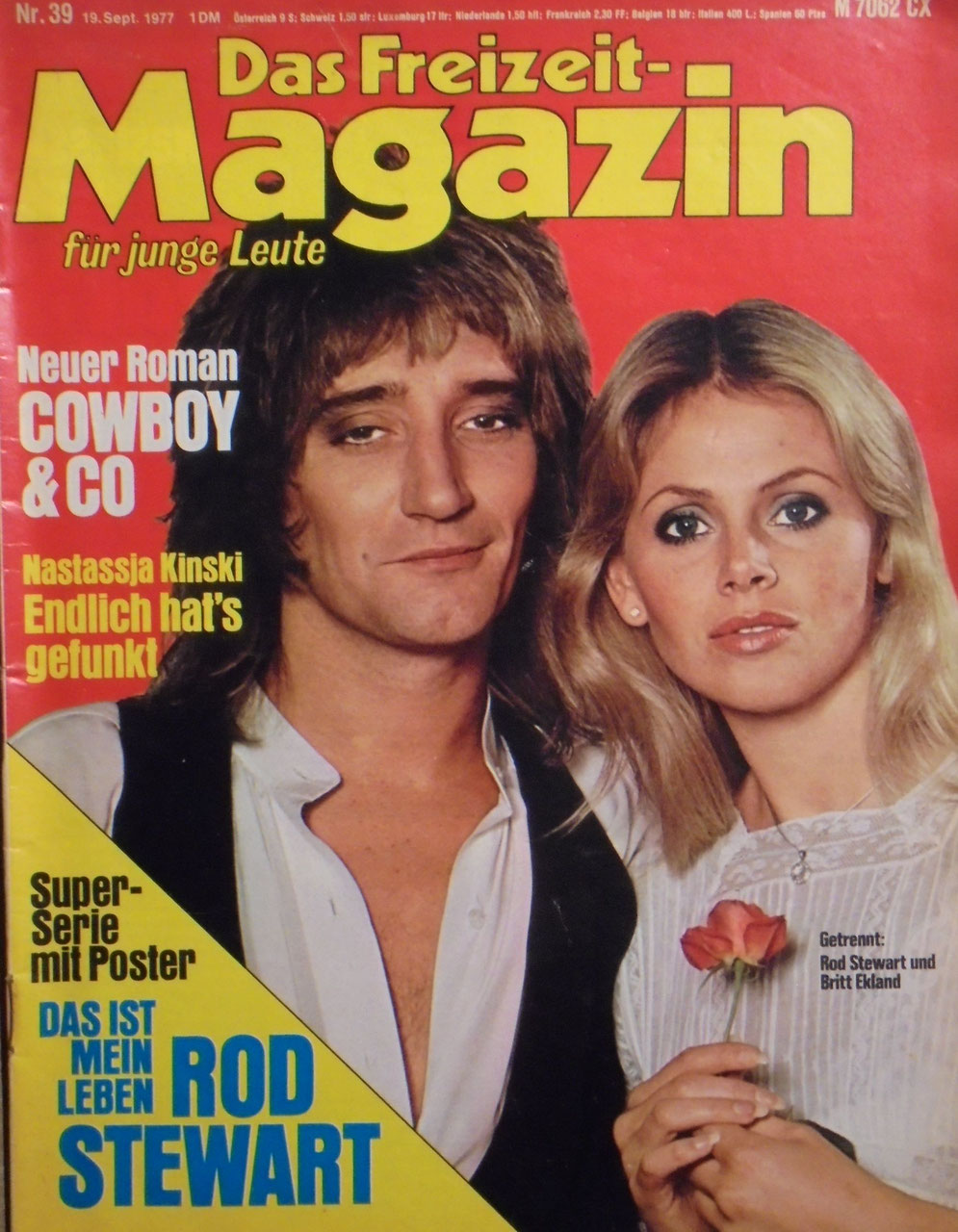 Freizeit Tijdschrift Royale Duitsland 1977-39 – Rod Stewart Britt Ekland – Originele uitgave