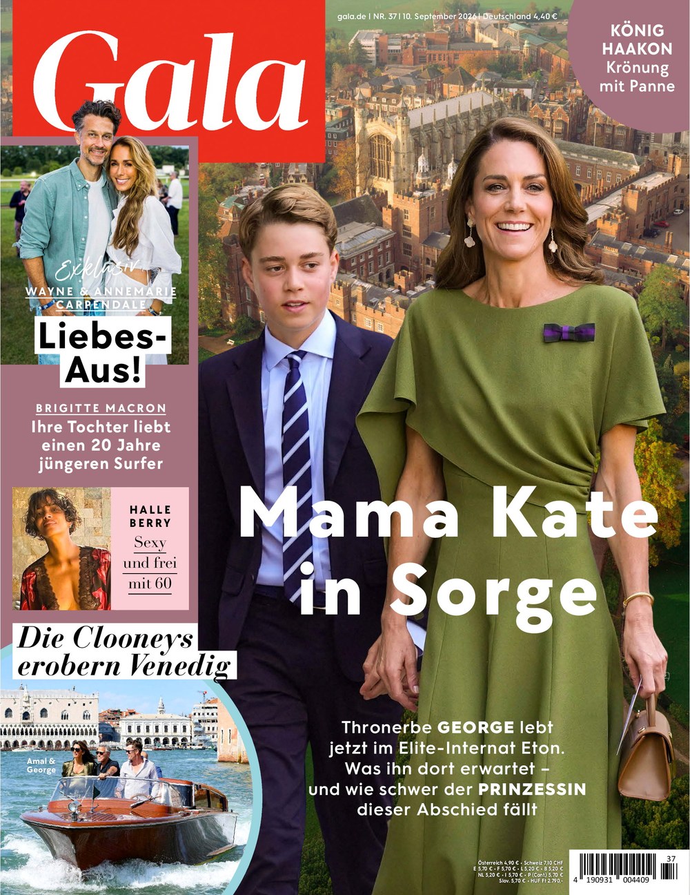 Gala Tijdschrift Duitsland 2026-37 Catherine, Princess Of Wales Prince George Wayne Carpendale Annemarie Carpendale Halle Berry Originele uitgave