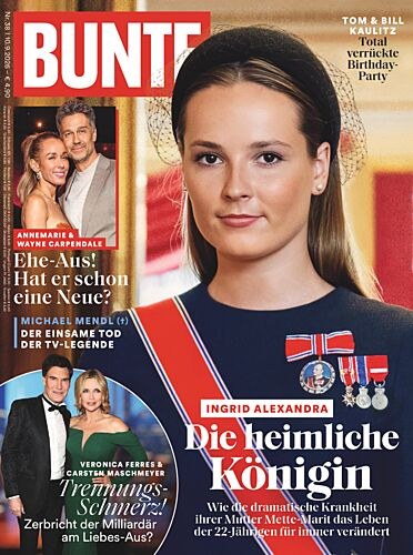Bunte Rivista Germania 2026-38 Ingrid Alexandra Von Norwegen Annemarie Carpendale Wayne Carpendale Veronica Ferres Carsten Maschmeyer Edizione originale
