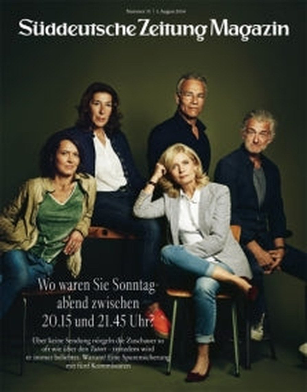 Süddeutsche Zeitung Magazine Allemagne 2014-31 Sabine Postel Adele Neuhauser Eva Mattes Miroslav Nemec Udo Wachtveitl Édition originale