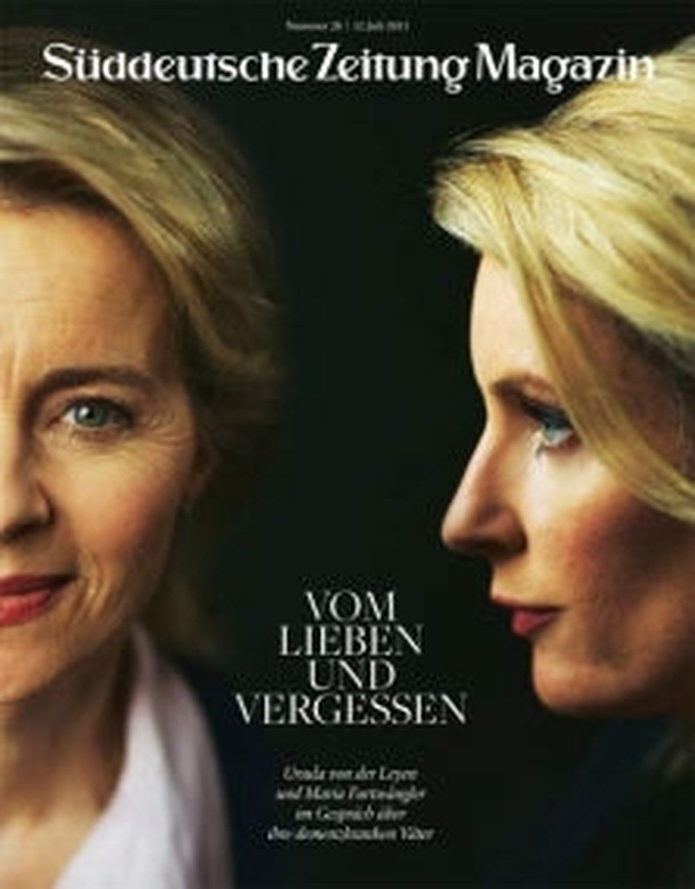 Süddeutsche Zeitung Magasin Tyskland 2013-28 Ursula Von Der Leyen Maria Furtwängler Originalutgåva