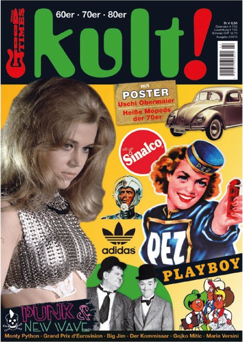 Kult Lehti Saksa 2010-02 – Jane Fonda Uschi Obermaier Laurel & Hardy Monty Python Gojko Mitić – Alkuperäinen painos