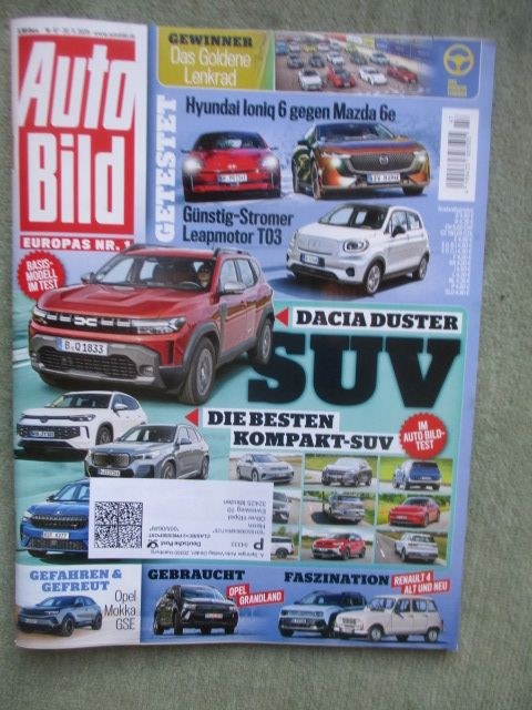 Auto Bild Magazin Deutschland 2025-47 Dacia Duster Kompakt-SUV SUV-Vergleichstest