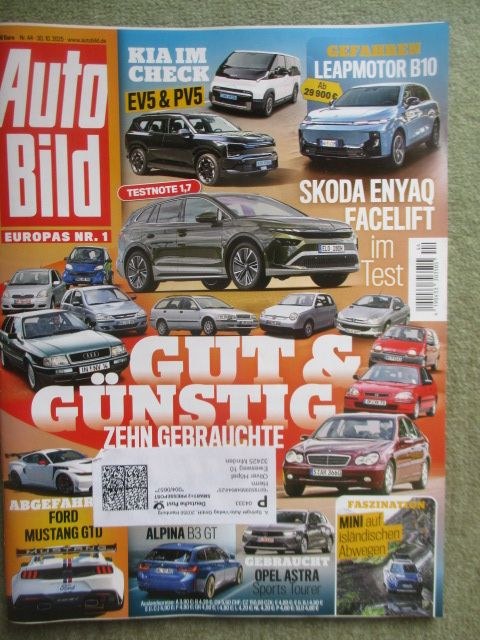 Auto Bild Rivista Germania 2025-44 Edizione originale