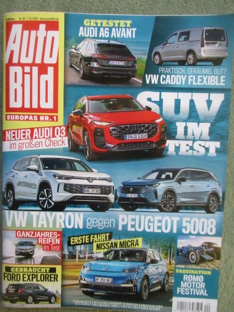Auto Bild Magasin Tyskland 2025-40 Originalutgåva