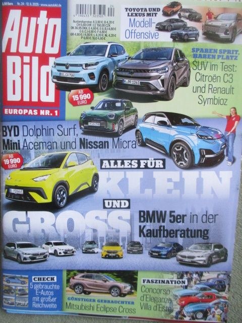 Auto Bild Revista Alemanha 2025-24 Edição original