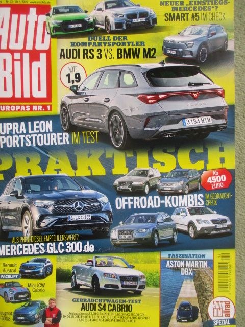 Auto Bild Magazin Deutschland 2025-22 Automagazin Cupra Leon Sportstourer Audi RS 3