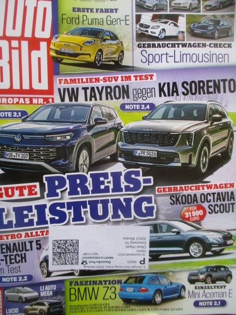 Auto Bild Magazine Allemagne 2025-19 Édition originale