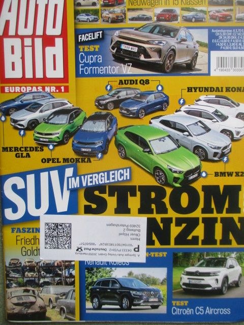 Auto Bild Revista Alemania 2024-38 Edición original