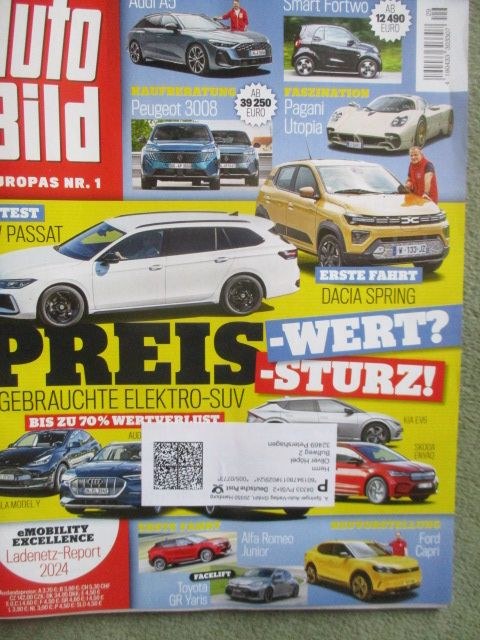 Auto Bild Magasin Tyskland 2024-29 Originalutgåva