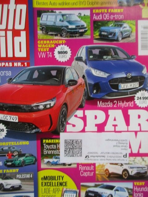 Auto Bild Magazin Deutschland 2024-27 Mazda 2 Hybrid Opel Corsa Audi Q6 E-tron
