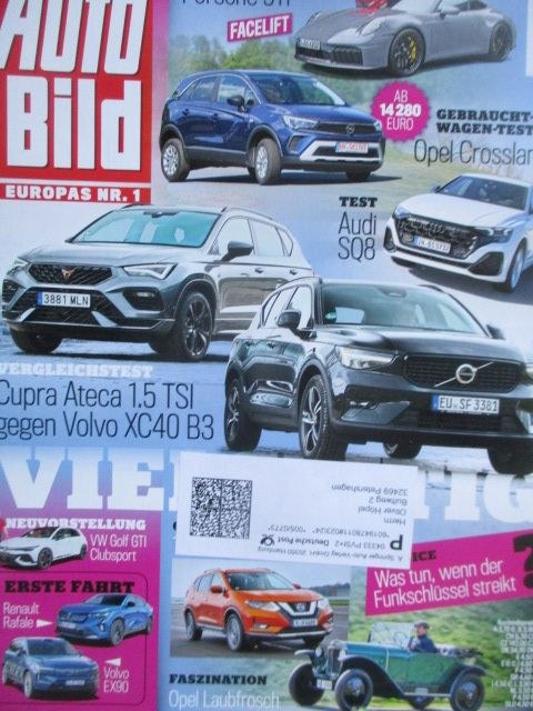 Auto Bild Lehti Saksa 2024-23 Alkuperäinen painos