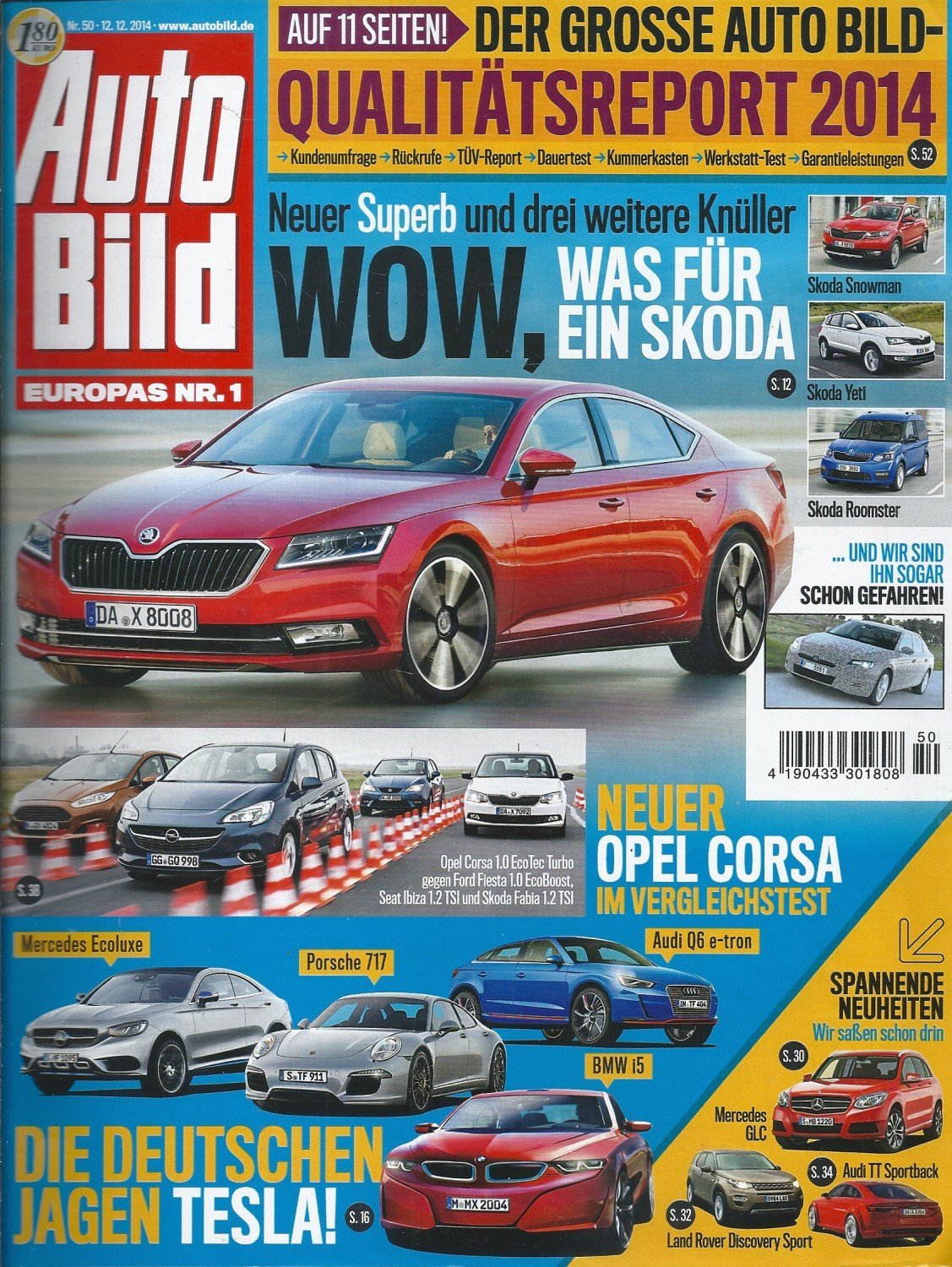 Auto Bild Tijdschrift Duitsland 2014-50 Originele uitgave