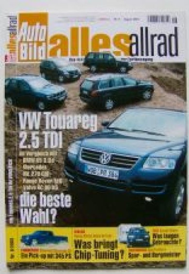 Auto Bild Magazin Deutschland 2003-08 VW Touareg 2.5 TDI SUV-Vergleichstest BMW X3