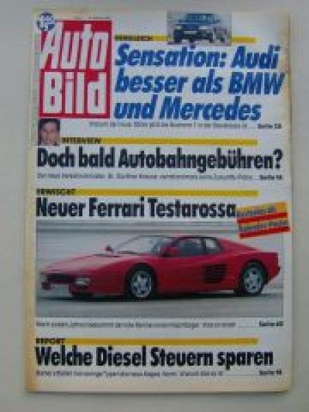 Auto Bild Tijdschrift Duitsland 1991-08 Originele uitgave