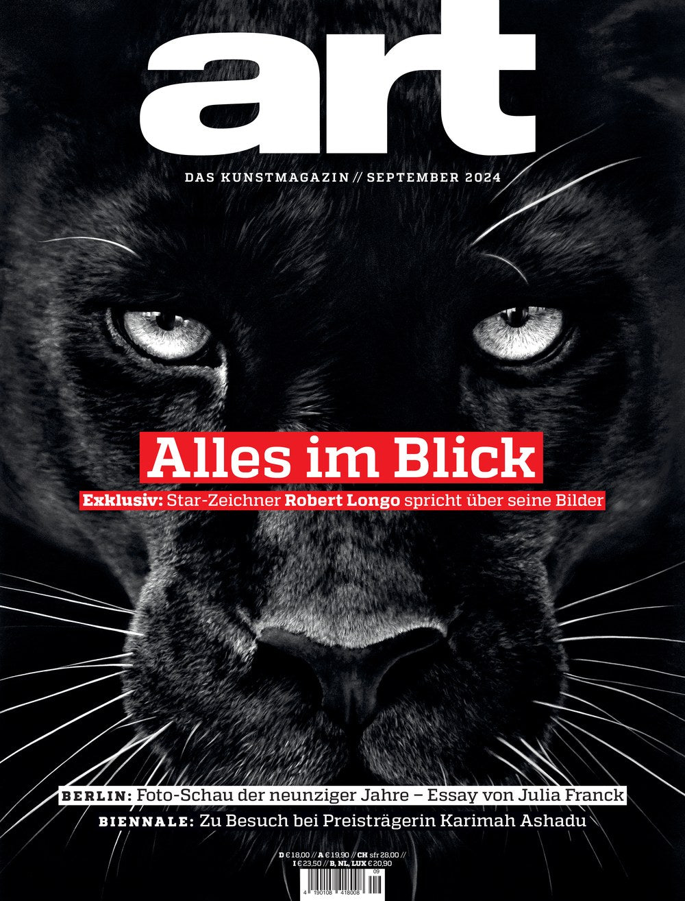 Art Revista Alemanha 2024-09 – Robert Longo Julia Franck Karimah Ashadu – Edição original
