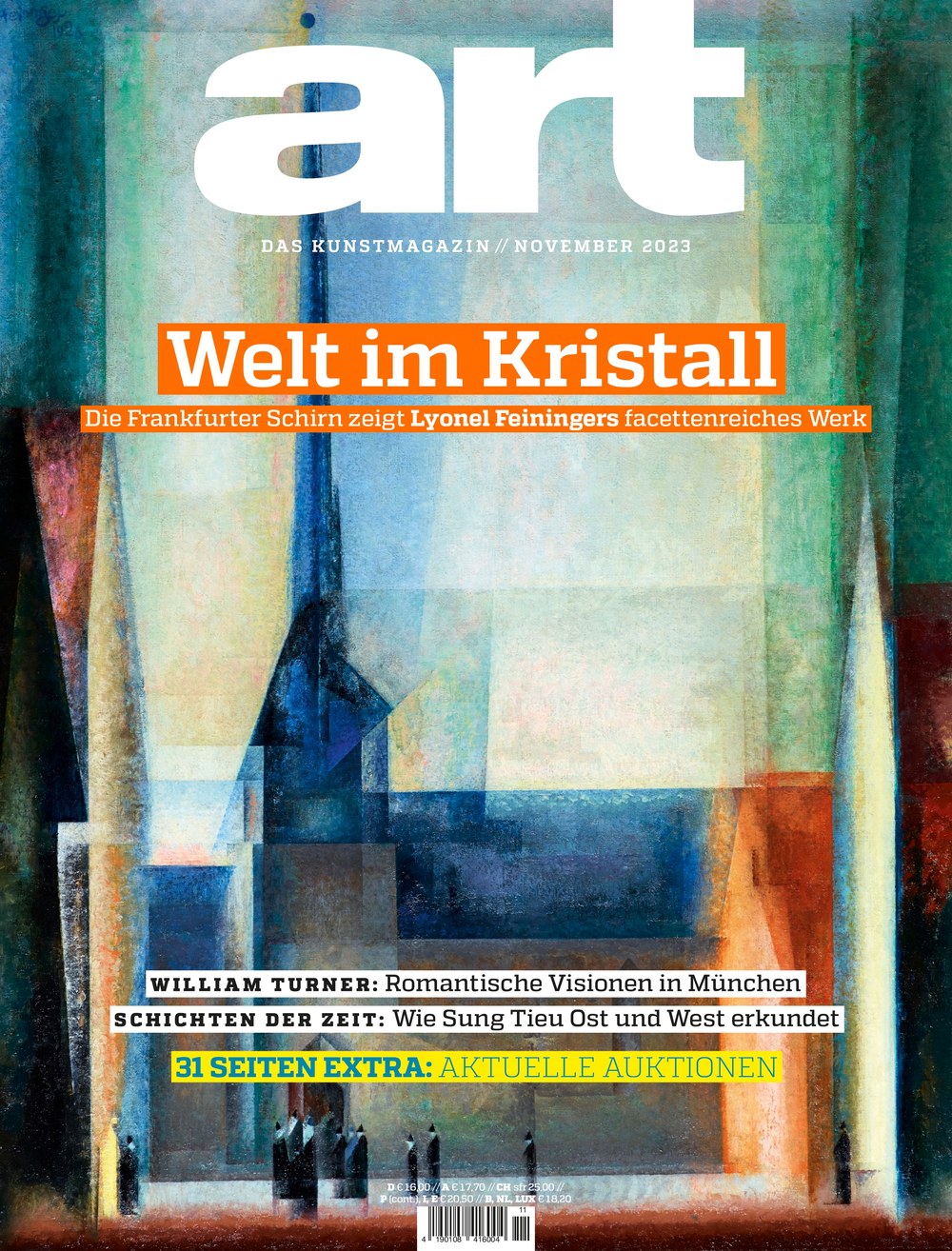 Art Rivista Germania 2023-11 – Lyonel Feininger William Turner Sung Tieu – Edizione originale
