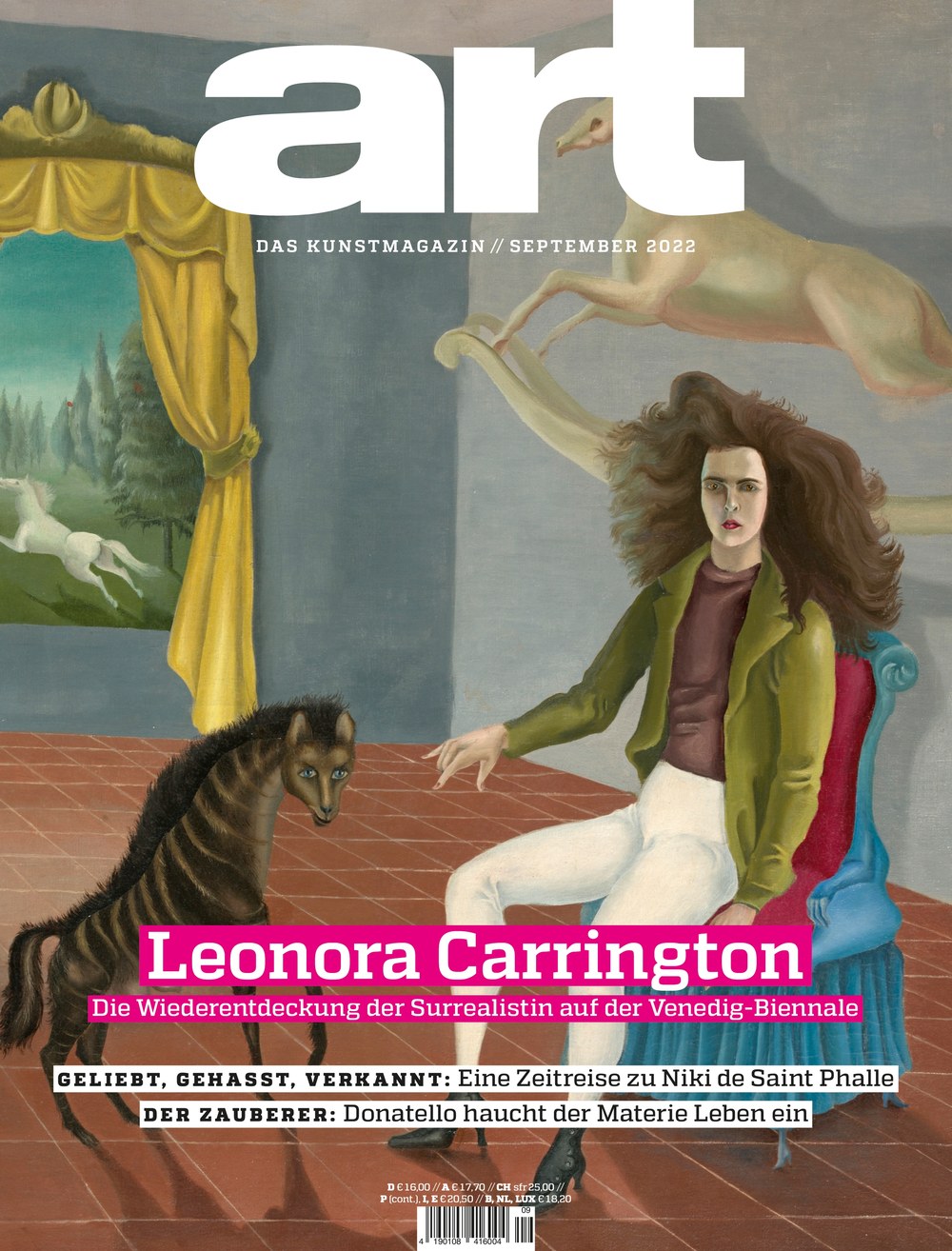 Art Revista Alemanha 2022-09 – Leonora Carrington Niki De Saint Phalle Donatello – Edição original