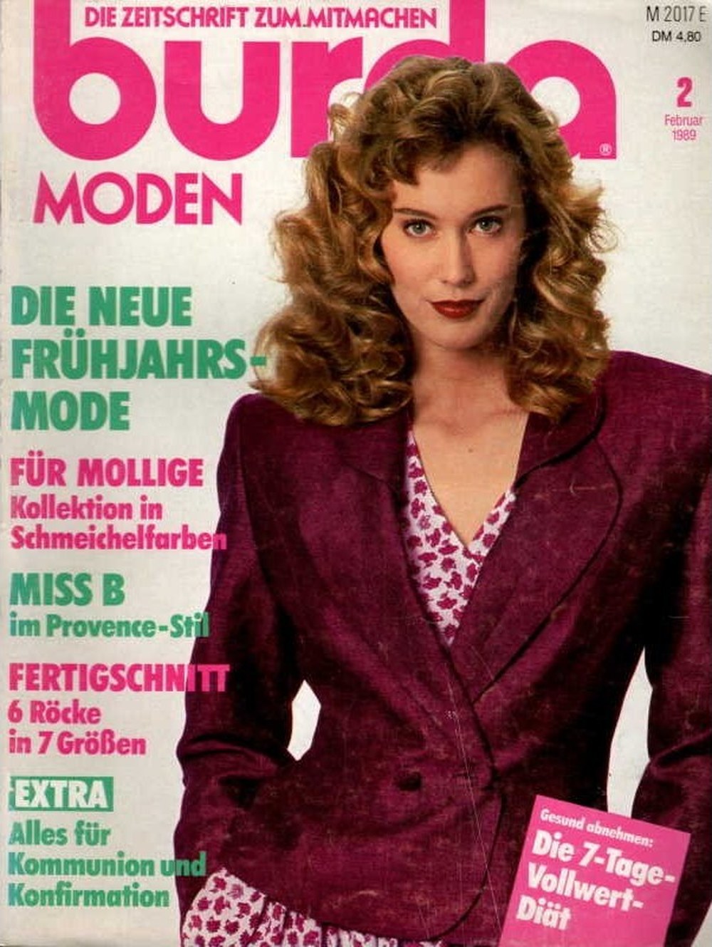 Burda Moden Revista Alemanha 1989-02 Edição original