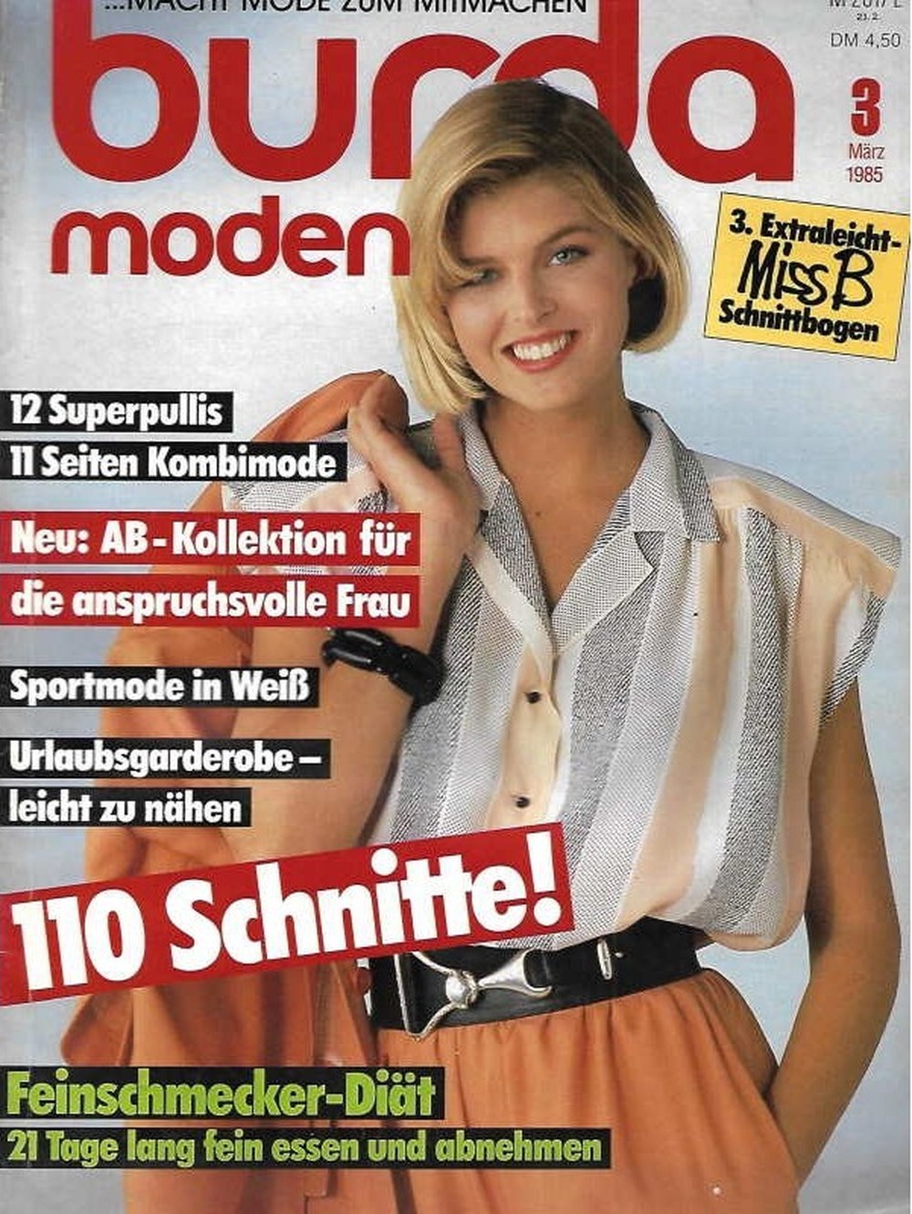 Burda Moden Magazine Allemagne 1985-03 Édition originale