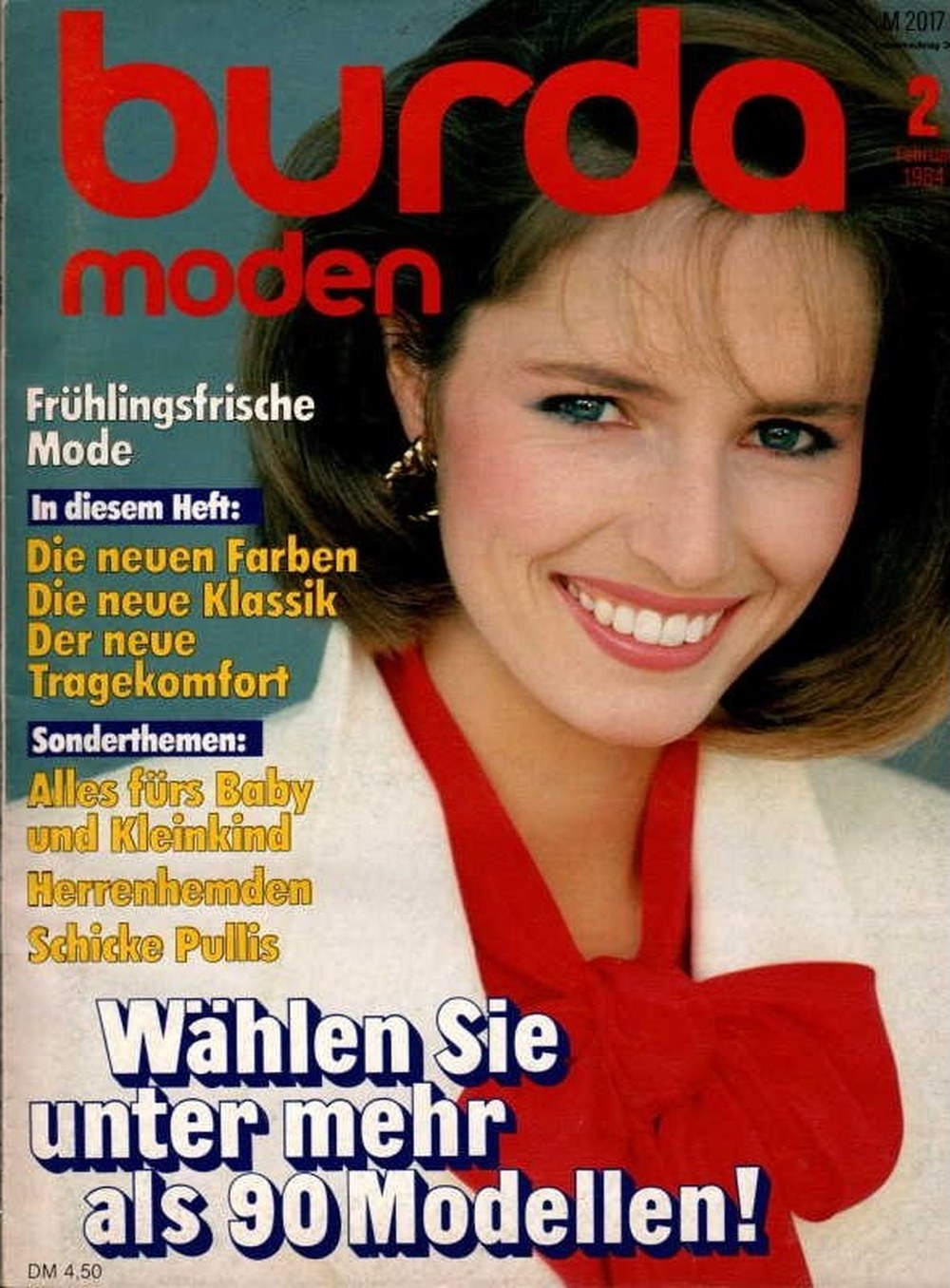 Burda Moden Revista Alemanha 1984-02 Edição original