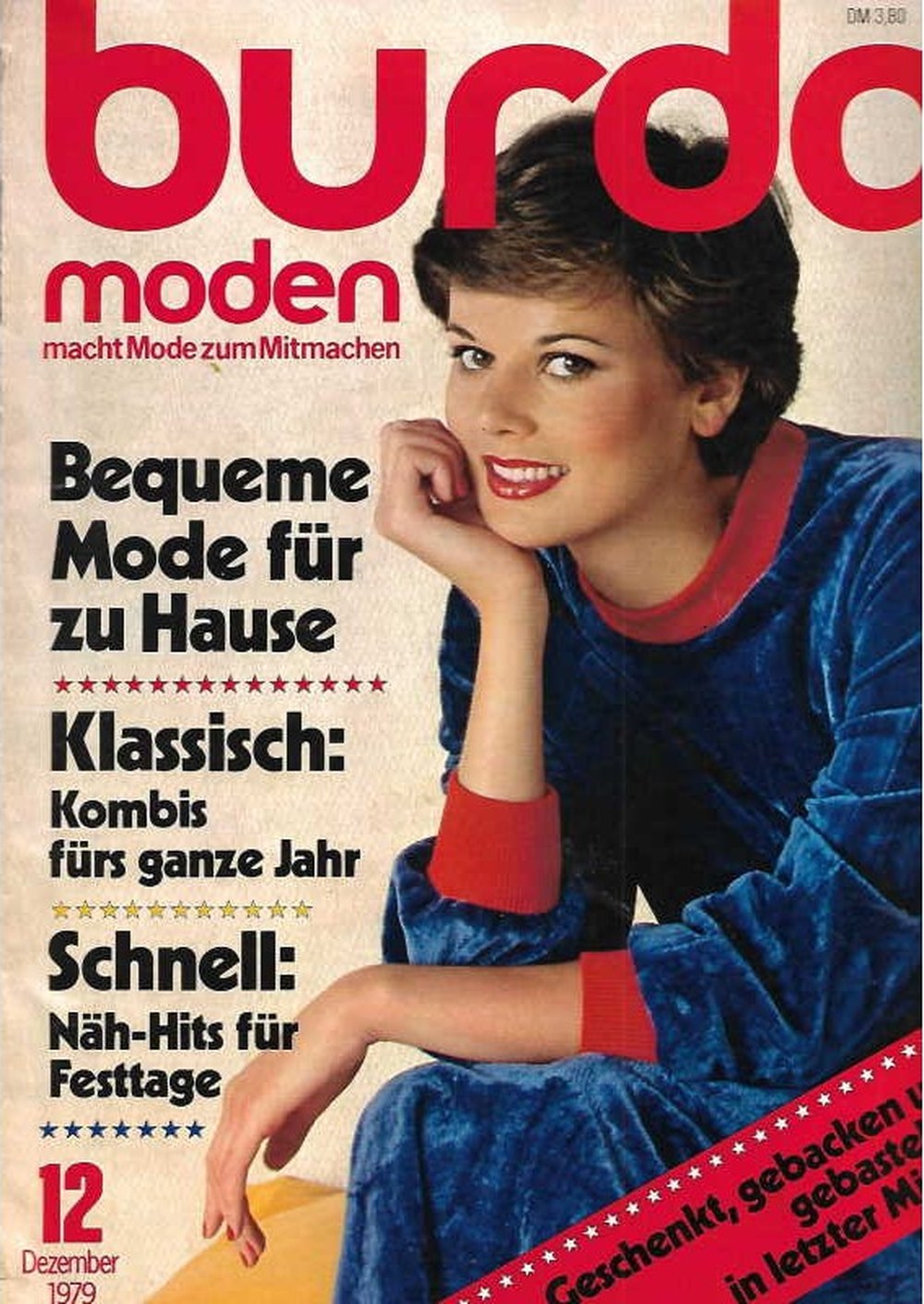 Burda Moden Magazin Deutschland 1979-12 Mode Schnittmuster Hausmode