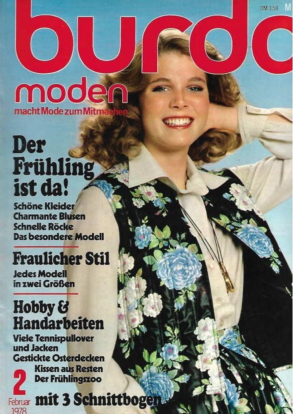 Burda Moden Magazin Deutschland 1978-02 Frühlingsmode Schnittmuster Kleider